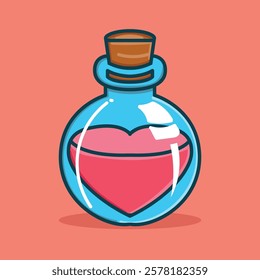 a Love potion illustration for Valentine's design element