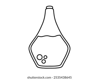 Love Potion Line Art Illustration