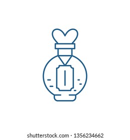 Love potion line icon concept. Love potion flat  vector symbol, sign, outline illustration.