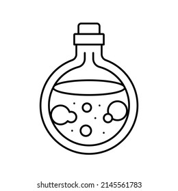 Lieblings-Tränke-Symbol-Vektorgrafik. Liebestrank-Zeichen. isoliertes Kontursymbol