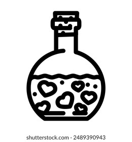 love potion line icon vector. love potion sign. isolated contour symbol black illustration