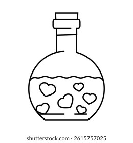 love potion line icon vector. love potion sign. isolated contour symbol black illustration