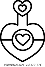 Love Potion Line Vector Icon Design