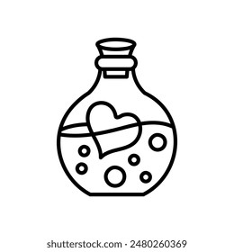 Love Potion Outline Icon, Vector illustration