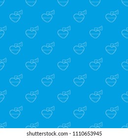 Love potion pattern vector seamless blue repeat for any use