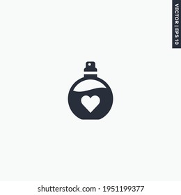 Love potion, premium quality flat icon. Vector logo concept for web graphics, EPS 10