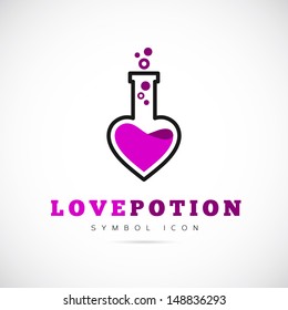 Love Potion Symbol Icon Or Logo Template