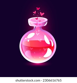 love potion tincture pink love potion in cartoon style for the game