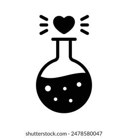Diseño del Vector de la poción del amor en estilo moderno y de moda
