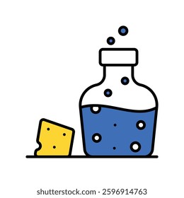 Love Potion vector filled outline icon. EPS 10 file