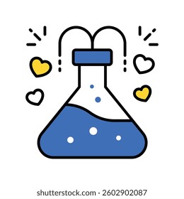 Love potion  vector filled outline icon. EPS 10 file