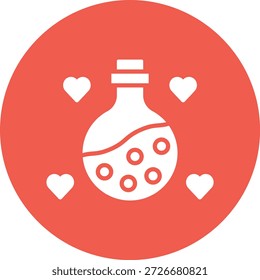 Ilustración de diseño de icono de Vector de poción de amor
