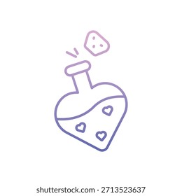 Icono de Vector de poción de amor ilustración de stock