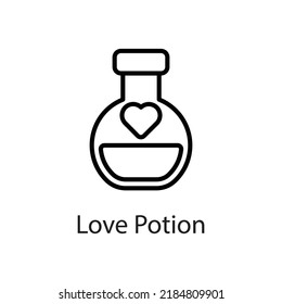 Love Potion vector Outline Icon Design illustration on White background. EPS 10 File 