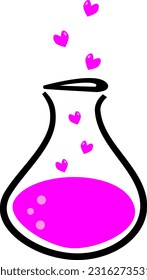 love potion vector witch heart