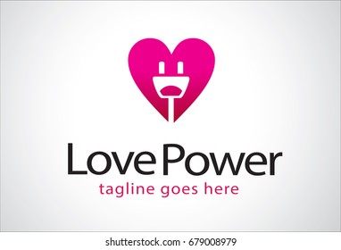 Love Power Logo Template Design