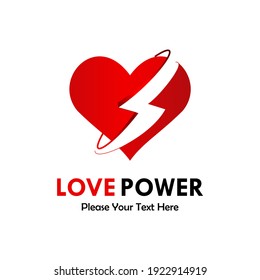 Love power logo template illustration