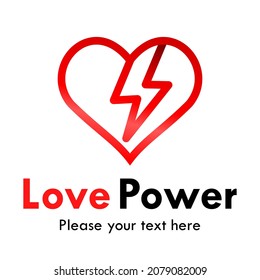 Love power logo template illustration