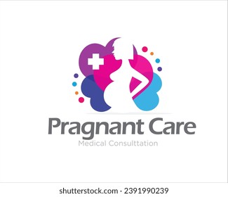 love pregnant care logo designs for medical clinic service