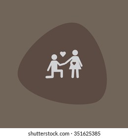 Love pregnant vector icon