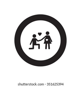 Love pregnant vector icon