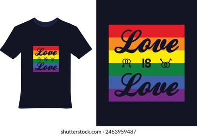 Love is love pride day t shirt design