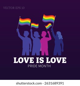 Love is Love Pride Poster Vector