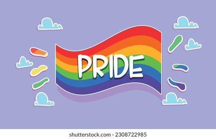 Love is Love Pride Vector,  LGBTQ Pride Vector Design,  Design with LGBTQ Colors Background, Gender Diversity