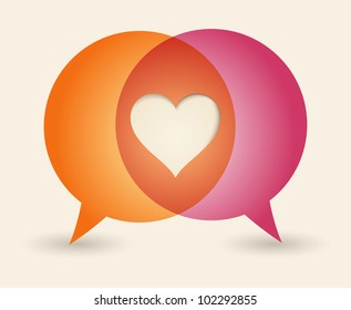 love print background. Concept speech bubbles