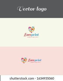 Love Print Logo Template Design Vector illustration eps 10 format