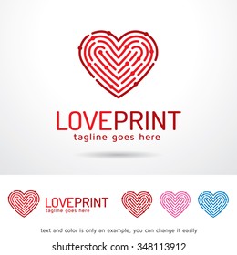 Love Print Logo Template Design Vector