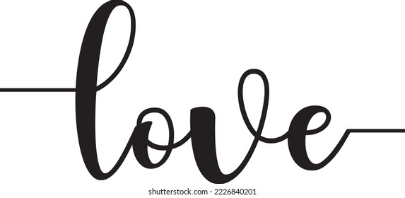 Love Print, love with tails, vector illustration