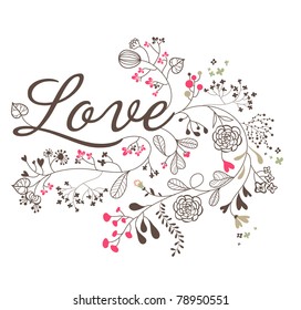 love print for wedding invitation card