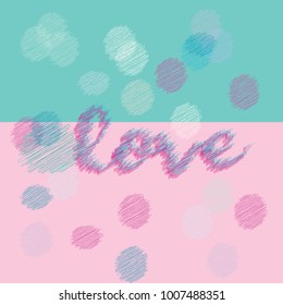 Love for printing, textile, art design. Decorative vector backdrop. Color.