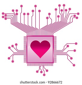 Love Processor Heart Ornament