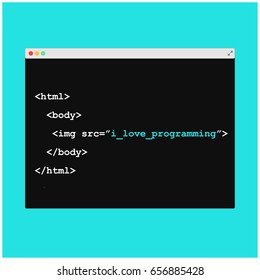 I Love Programming Written In HTML Computer Terminal Window