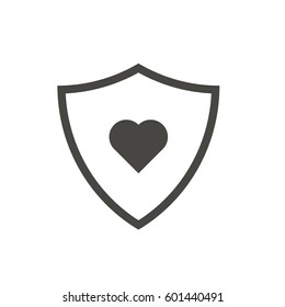 love protect shield icon vector