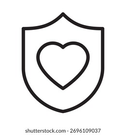 Love Schutz Symbol Vektor Design Illustration Vorlage im trendigen Stil