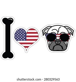 I love pugs with American symbols
