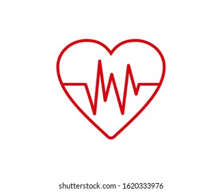 Love Pulse icon graphic design template vector isolated, Creative design, Icon symbol, Illustration