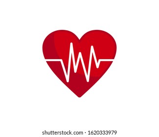 Love Pulse icon graphic design template vector isolated, Creative design, Icon symbol, Illustration