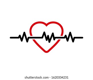 Love Pulse icon graphic design template vector isolated, Creative design, Icon symbol, Illustration
