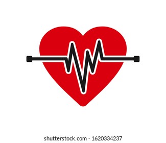 Love Pulse icon graphic design template vector isolated, Creative design, Icon symbol, Illustration