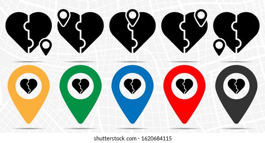 love, puzzle, heart icon. Simple glyph, flat vector of valentines day, love icons for UI and UX, website or mobile application on white background