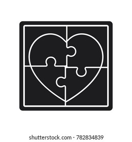 love puzzle illustration, flat design best vector love illustration, love symbol, love vector icon 
