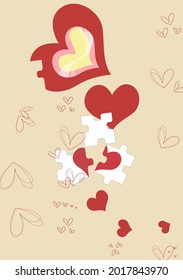 Love puzzle theme background for cover designs, invitations, etc