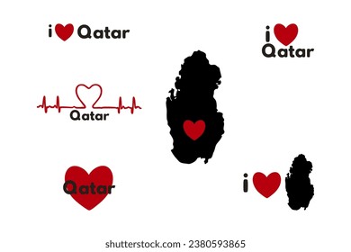 I love Qatar. Patriotic Sublimation Bundle 