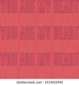 Love qoutes.Cute message for Valentine's Day.Colorful vector background design with short text.