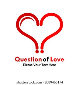 Love question logo template illustration