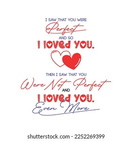 Love quotation banner template elegant hand drawn calligraphic texts hearts 